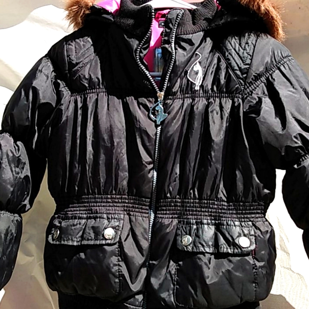 Baby Phat black puffer jacket with fur hood